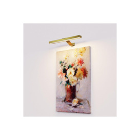 CGC Lighting 'Libra' Satin Gold LED Rechargeable Magnetic USB Over Picture Wall Light - thumbnail 3