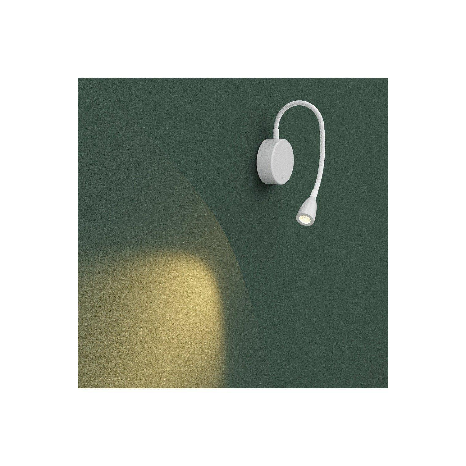 CGC Lighting 'Matilda'  White Adjustable Flexible Neck LED Rechargeable Magnetic USB Reading Bedside Wall Light - image 1