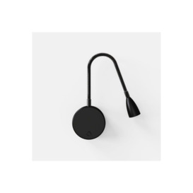 CGC Lighting 'Matilda' Black Adjustable Flexible Neck LED Rechargeable Magnetic USB Reading Bedside Wall Light - thumbnail 3