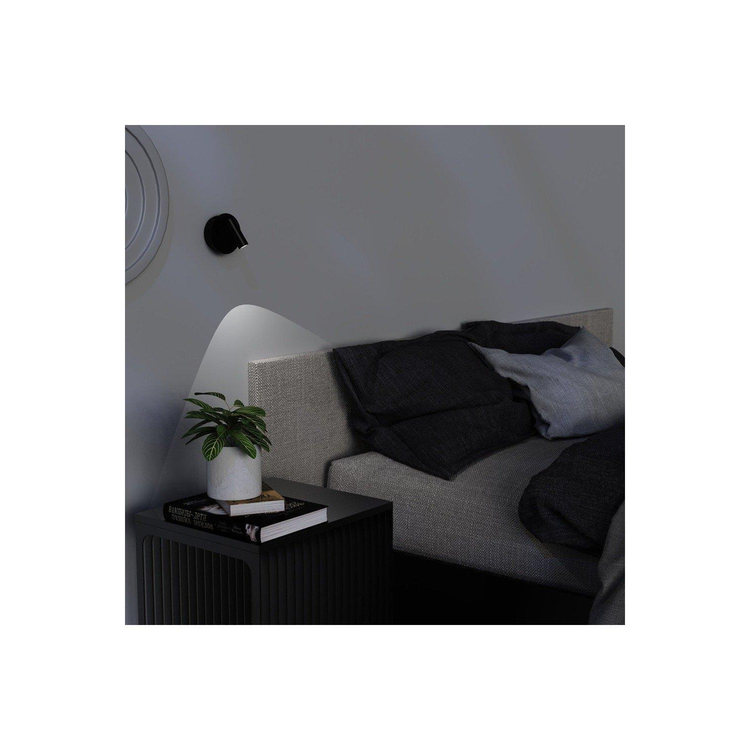 CGC Lighting 'Scarlet' Black Adjustable Head LED Rechargeable Magnetic USB Reading Bedside Wall Light - image 1