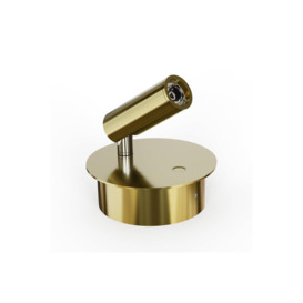 CGC Lighting 'Scarlet' Satin Gold Adjustable Head LED Rechargeable Magnetic USB Reading Bedside Wall Light - thumbnail 3
