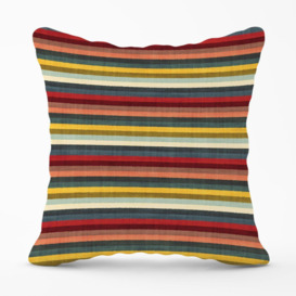 Multicolour Striped Brish Pattern Outdoor Cushion