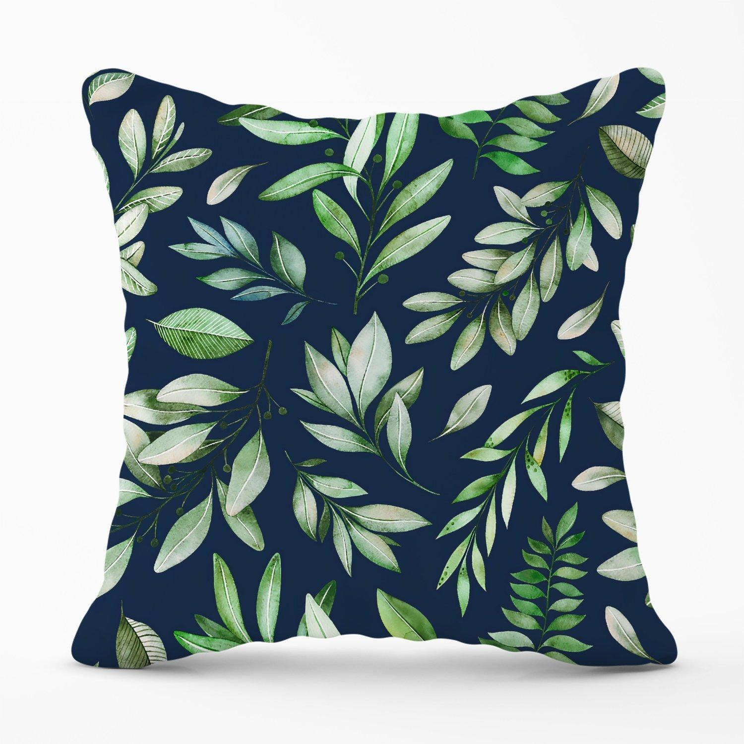 Watercolor Leaves Outdoor Cushion - image 1