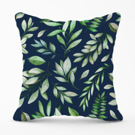 Watercolor Leaves Outdoor Cushion