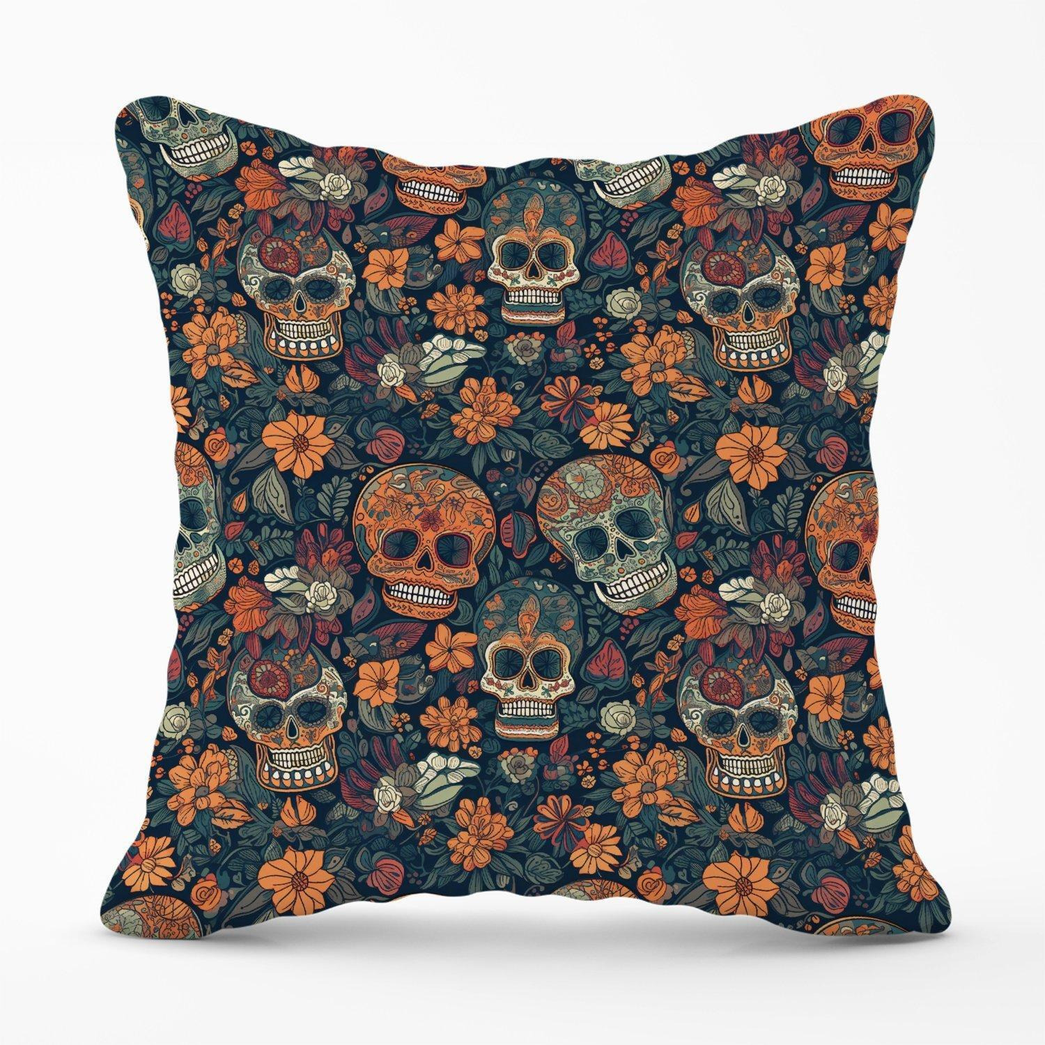 Dia De Los Muertos Skulls Outdoor Cushion - image 1