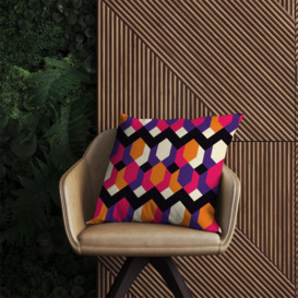 Coloured Abstract Pattern Outdoor Cushion - thumbnail 2