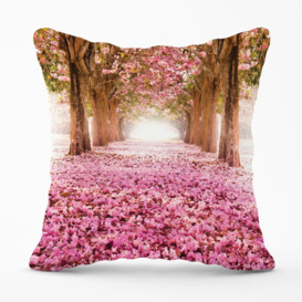 Pink Flower Tree Tunnel Outdoor Cushion - thumbnail 1