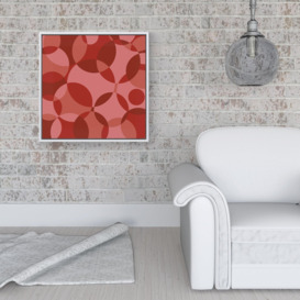 Red Circle Pattern Framed Canvas - thumbnail 2