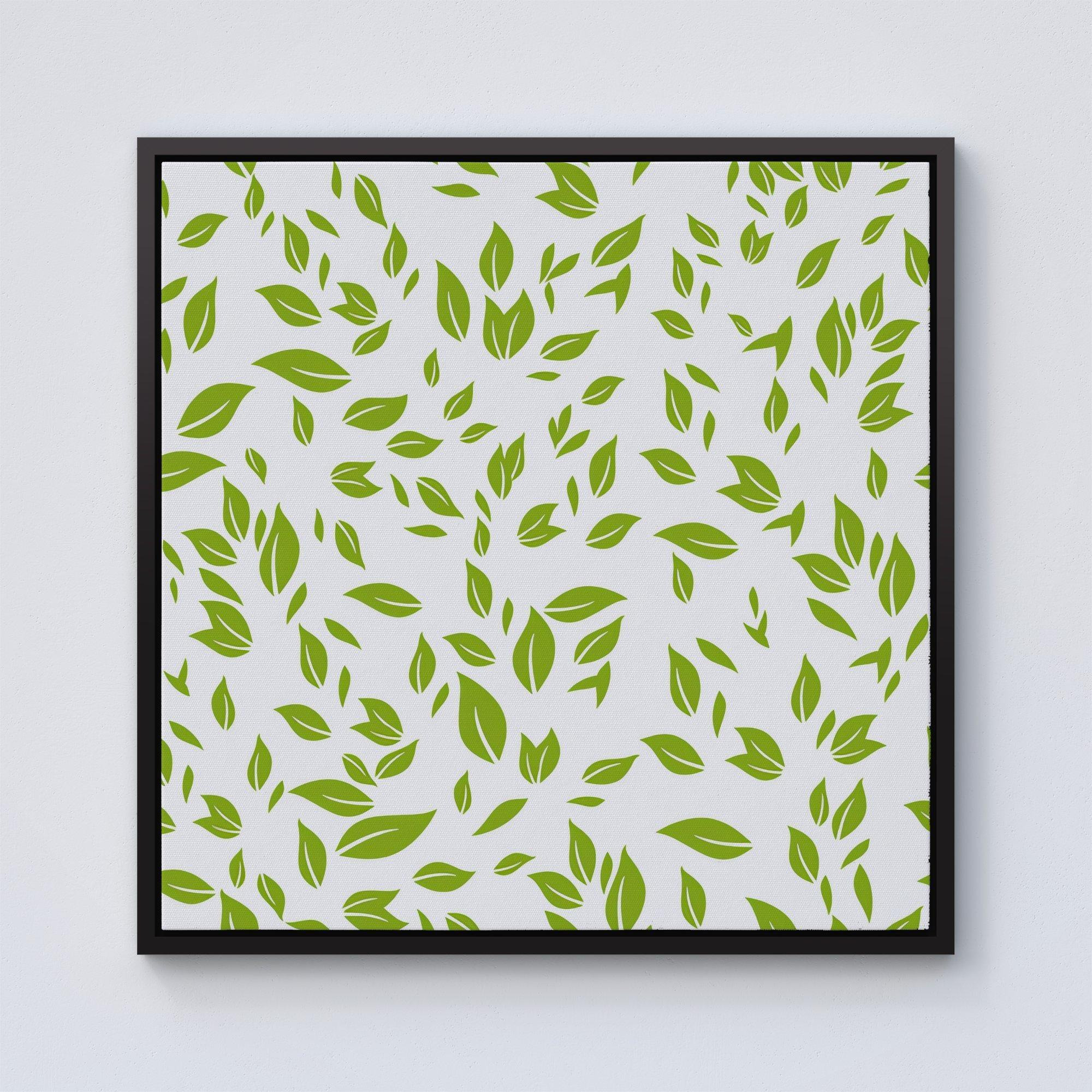 Green Leaves Framed Canvas - image 1