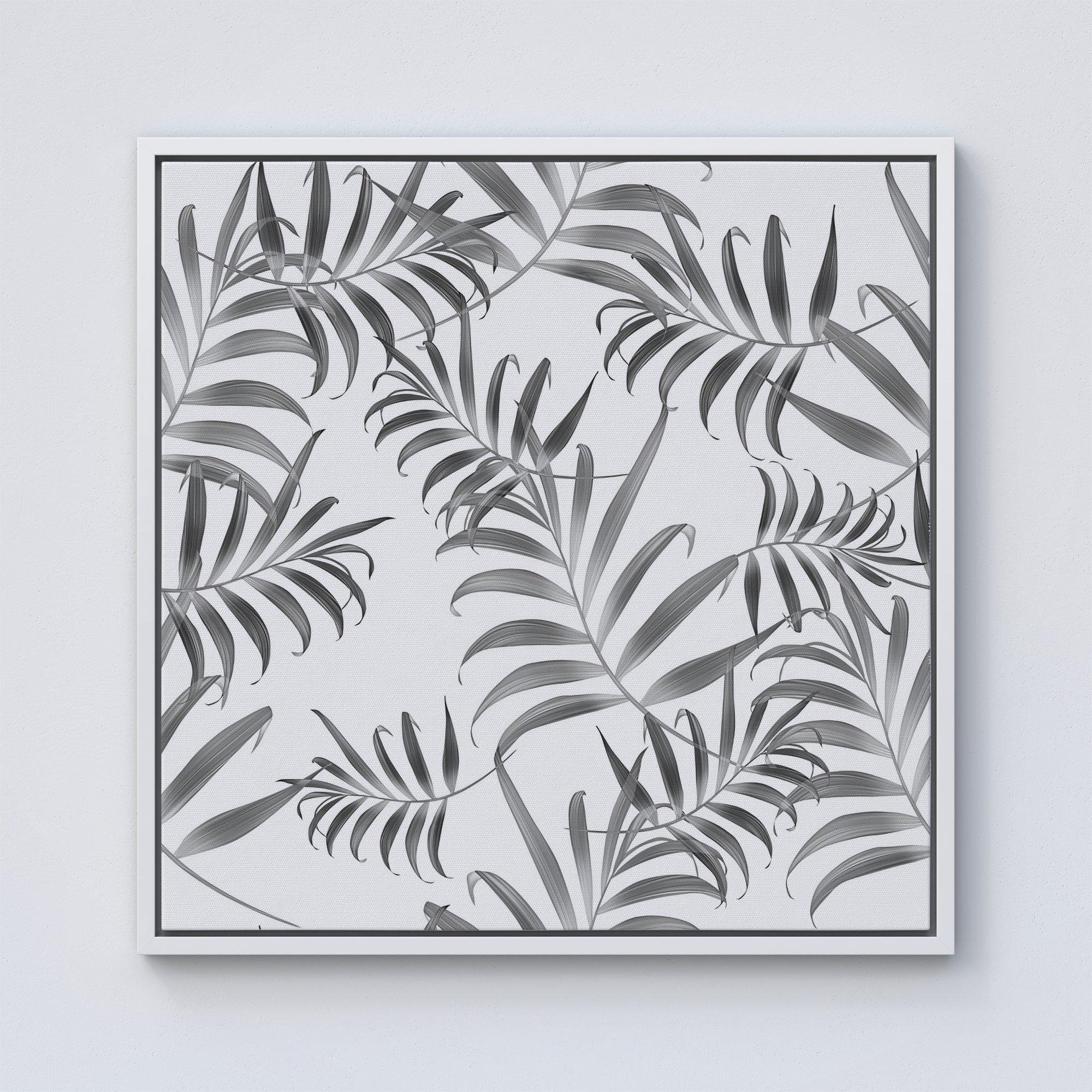Hawaiian Style Palm Leaves Framed Canvas - image 1