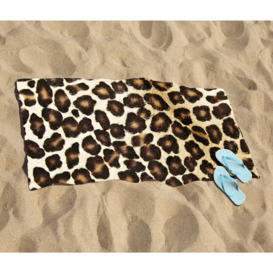 Leopard Hide Print Beach Towel - thumbnail 2
