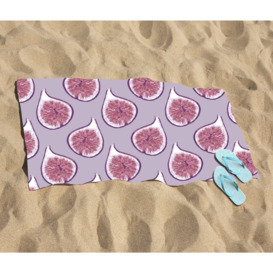 Modern Fig Pattern Beach Towel - thumbnail 2