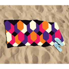 Coloured Abstract Pattern Beach Towel - thumbnail 2