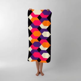 Coloured Abstract Pattern Beach Towel - thumbnail 1