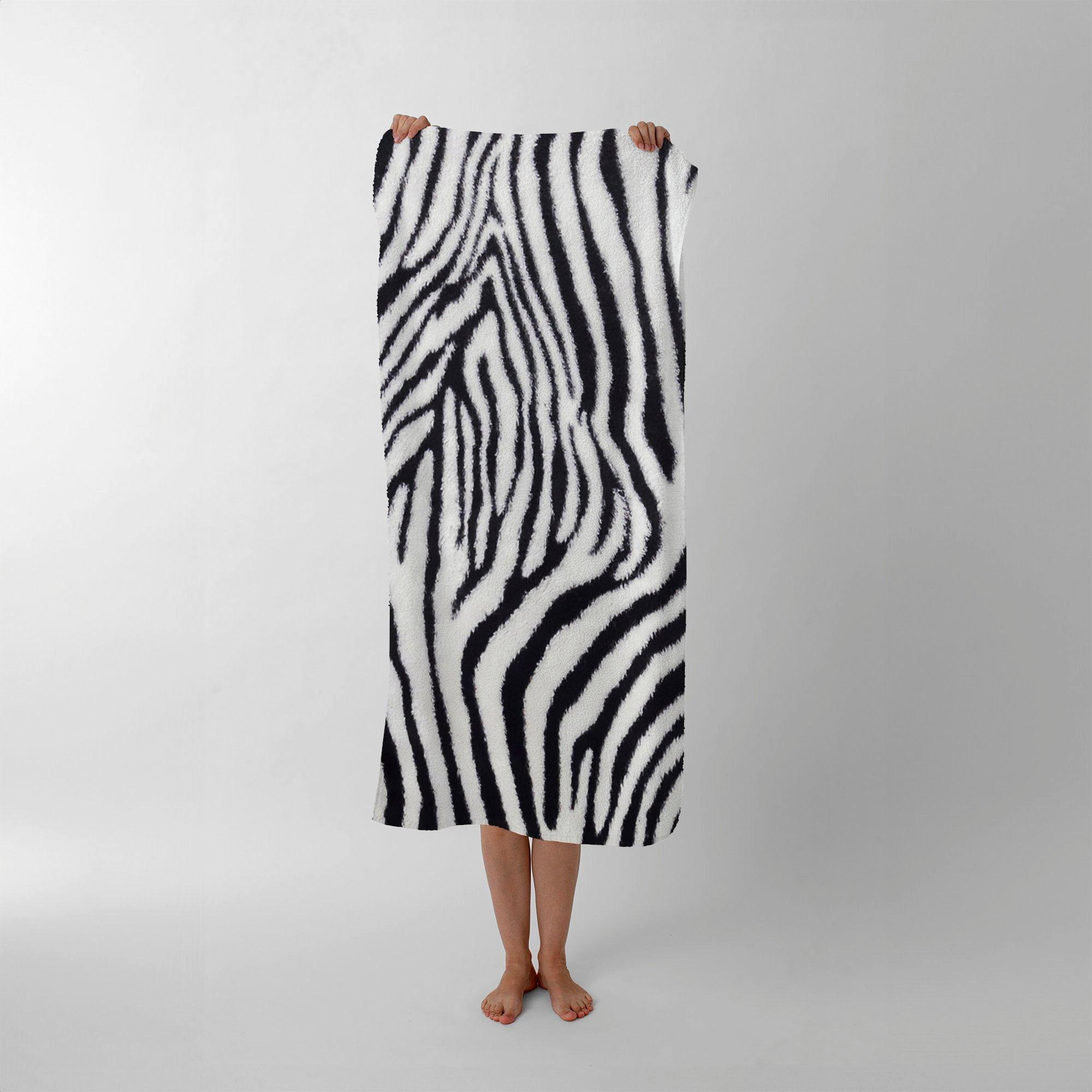 Zebra Texture Pattern Beach Towel - image 1