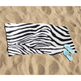Zebra Texture Pattern Beach Towel - thumbnail 2