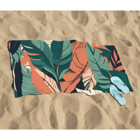 Autumn Tropical Leaves Beach Towel - thumbnail 2