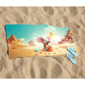A Mouse On A Beach Holiday Beach Towel - thumbnail 2