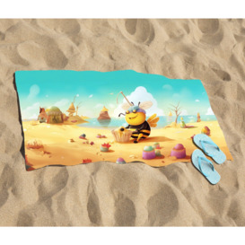Bumblebee On A Beach Holiday Beach Towel - thumbnail 2
