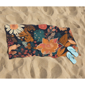 Boho Chic Flower  Beach Towel - thumbnail 2