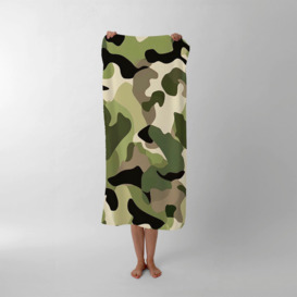 Camouflage Design Beach Towel