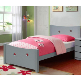 3ft Grey Childrens Wooden Star Bed Frame
