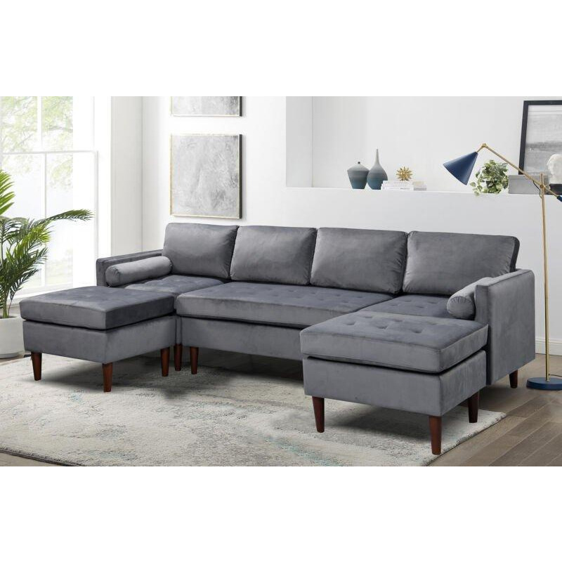 Grey Modular Fabric Sofa