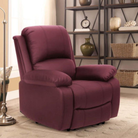 Bonded Leather Reclining Arm Chair