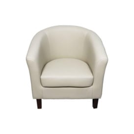 Faux Leather Tub Chair