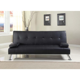 Italian Style Faux Leather Sofa Bed
