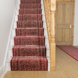 Red Afrikans Stair Carpet Runner