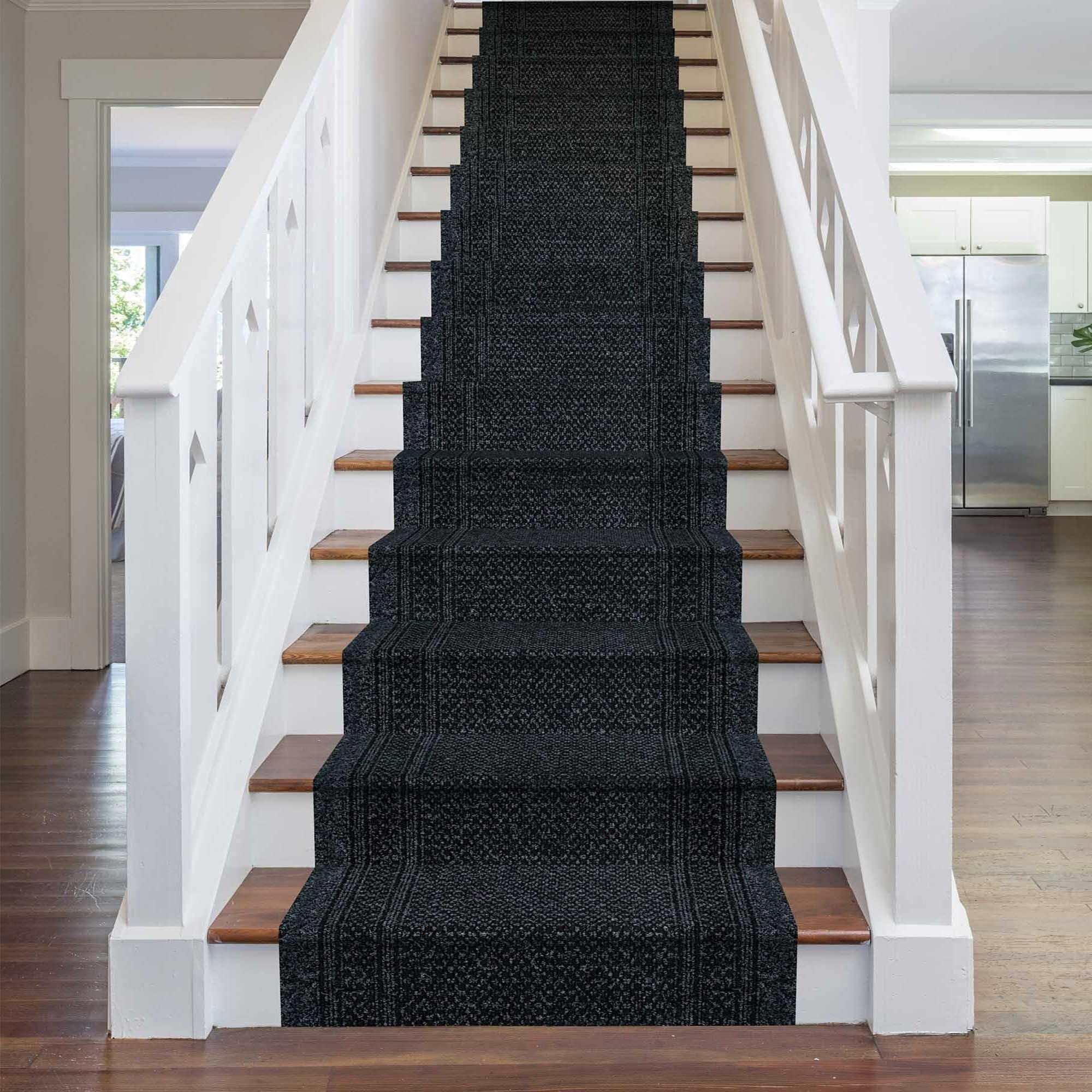 Black Aztec Stair Carpet Runner - image 1