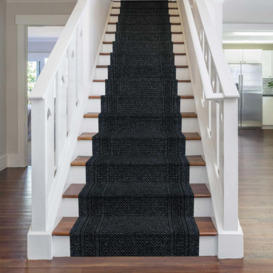 Black Aztec Stair Carpet Runner