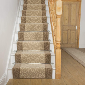 Ivory Baroque Stair Carpet Runner - thumbnail 1