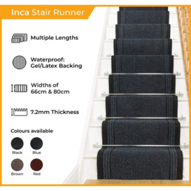 Black Inca Stair Carpet Runner - thumbnail 2