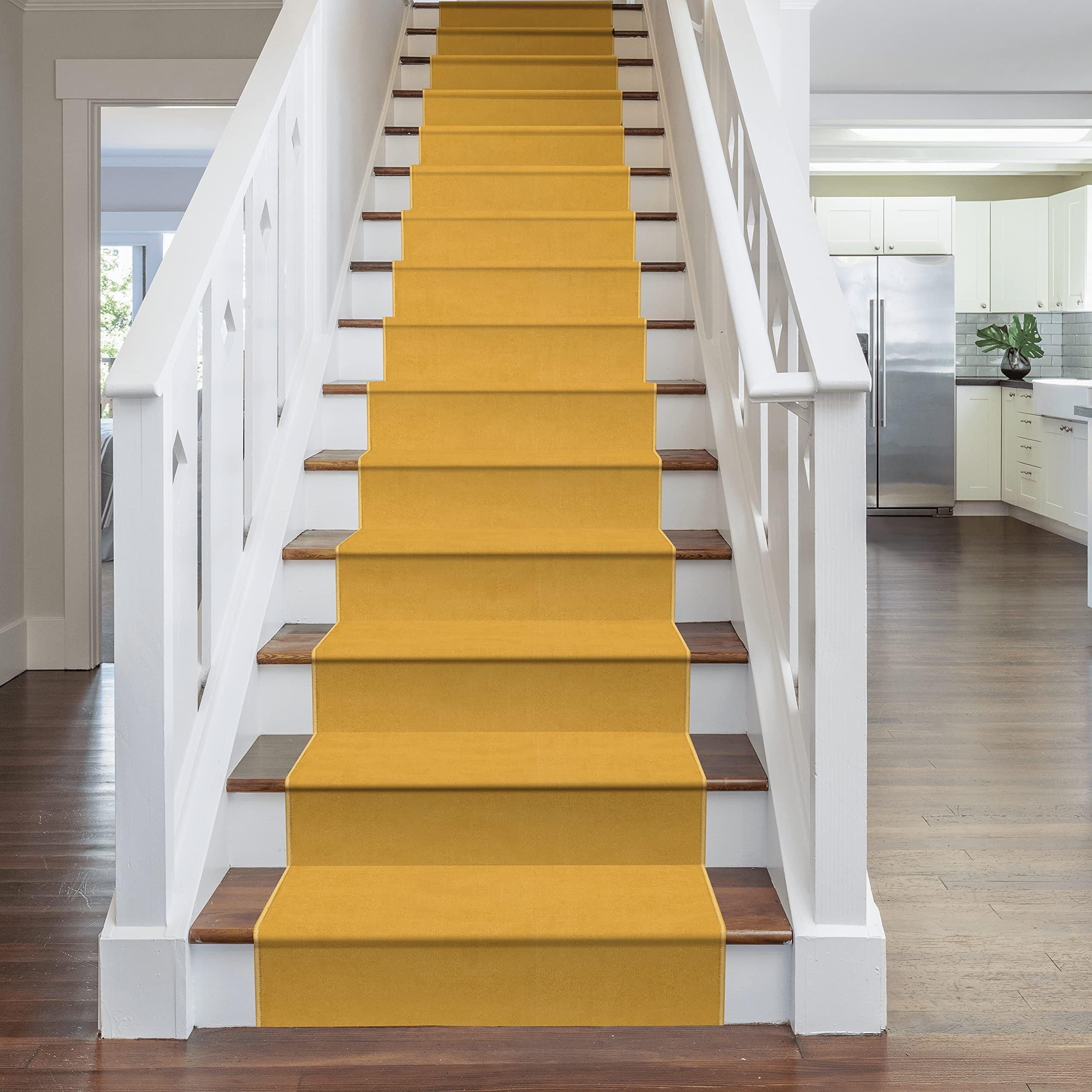 Beige Plain Stair Carpet Runner - image 1