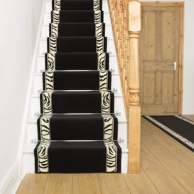 Zebra Border Stair Carpet Runner