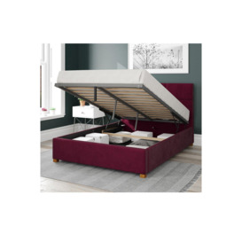 Caine Upholstered Ottoman Storage Bed, Plush Velvet Fabric - thumbnail 2