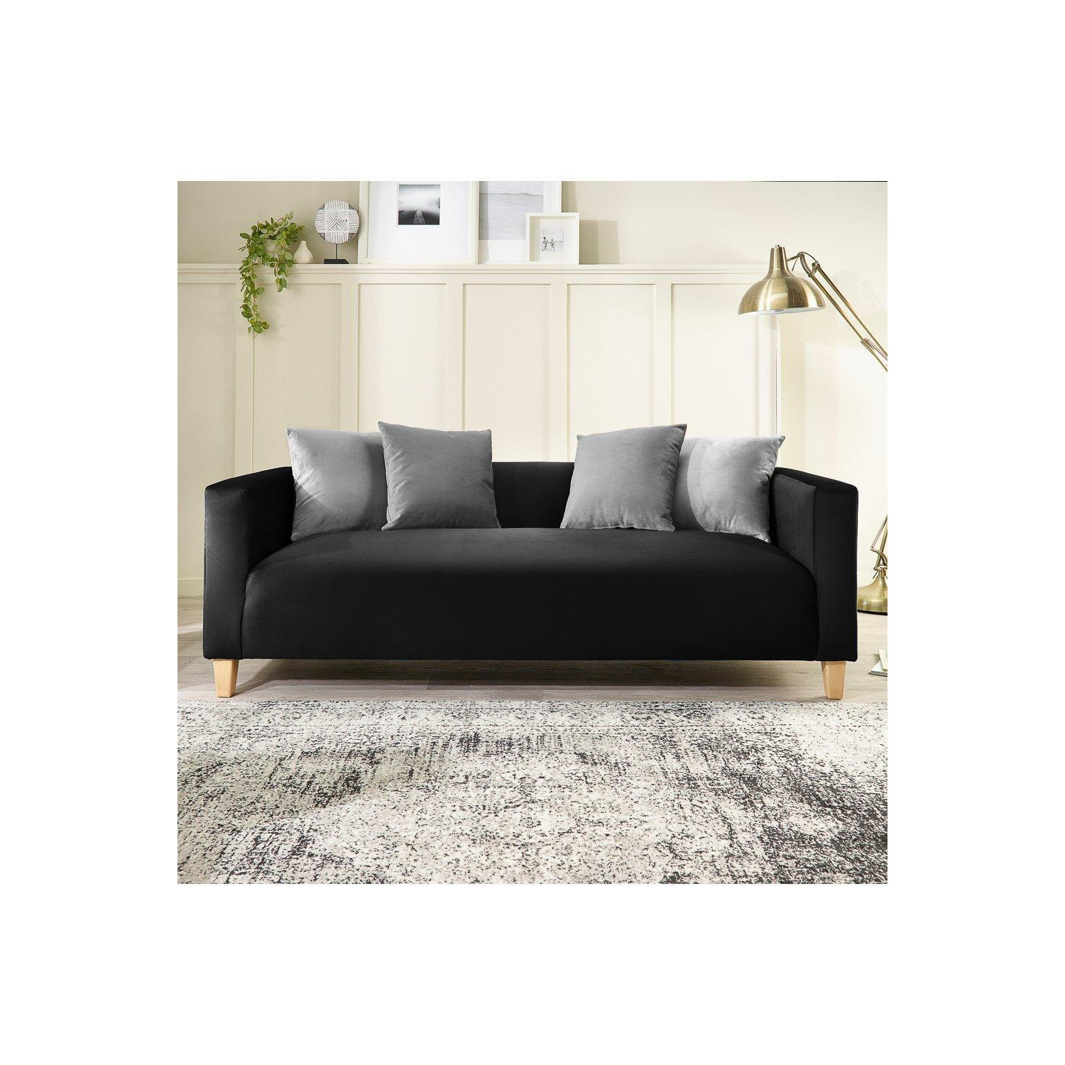 Bonnie 3 Seater Sofa in Brushed Velvet - image 1
