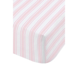 'Check and Stripe' Cotton Fitted Sheet