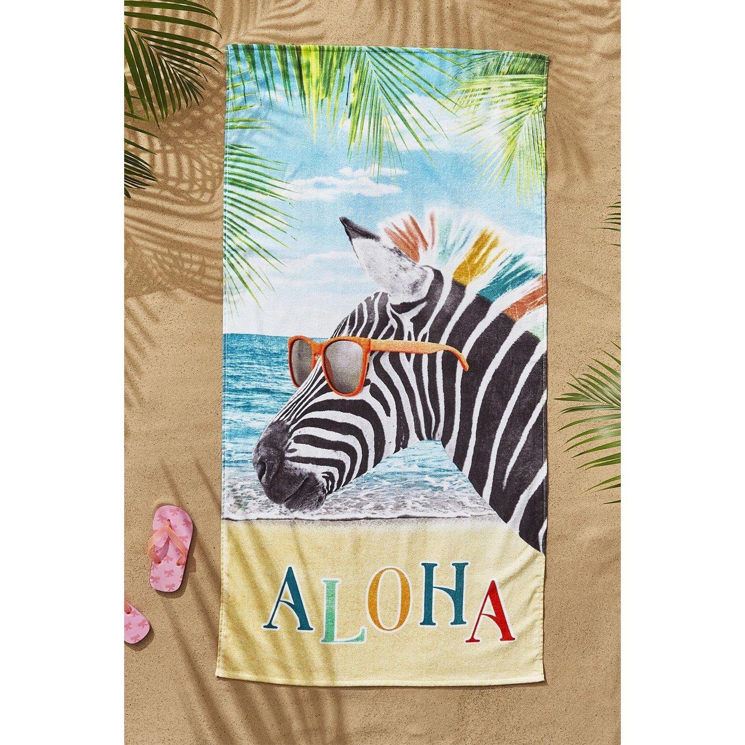 'Aloha Zebra' Beach Towel - image 1