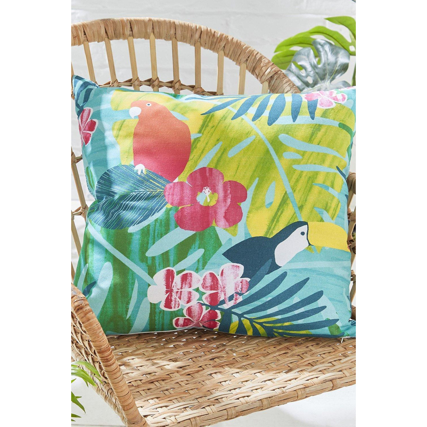 'Tropical Leaves' Outdoor Cotton Cushion - image 1