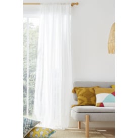 'Aletta Tufted Stripe' Voile Curtain Panel - thumbnail 2