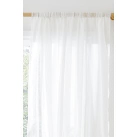 'Aletta Tufted Stripe' Voile Curtain Panel - thumbnail 1