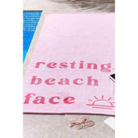 'Resting Beach Face' Beach Towel