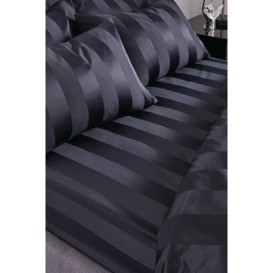 'Soft Satin Stripe' Fitted Sheet