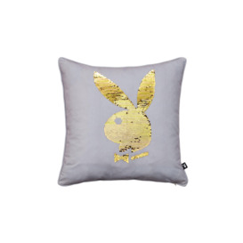 'Live Your Dream Sequin Bunny' Cushion - thumbnail 3