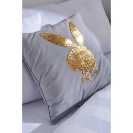 'Live Your Dream Sequin Bunny' Cushion
