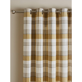 'Brushed Cotton Thermal Check ' Curtains Two Panels - thumbnail 2