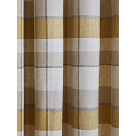 'Brushed Cotton Thermal Check ' Curtains Two Panels - thumbnail 3